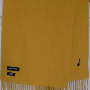 100% Lambswool Plain Scarf by Nautica - Yellow